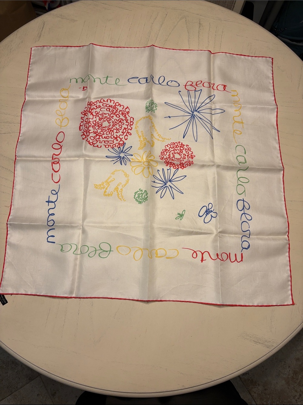 Monte Carlo Grace Kelly Vintage Silk Scarf